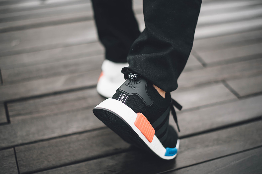 Close up shot of running shoes
